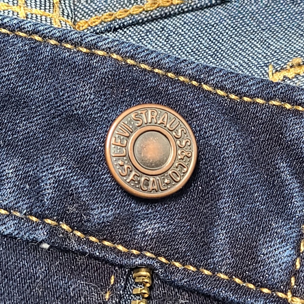 Levi's 711 Skinny Jeans Dark Wash Men's Size 33x30 - Picture 6 of 11